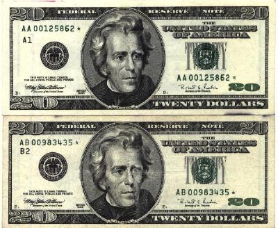 small image for ((( 8-1996 $20 *STAR NOTE* Set  XF - AU ))), click on it to see a larger image