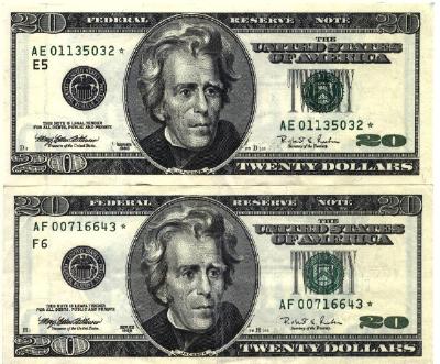 small image for ((( 8-1996 $20 *STAR NOTE* Set  XF - AU ))), click on it to see a larger image